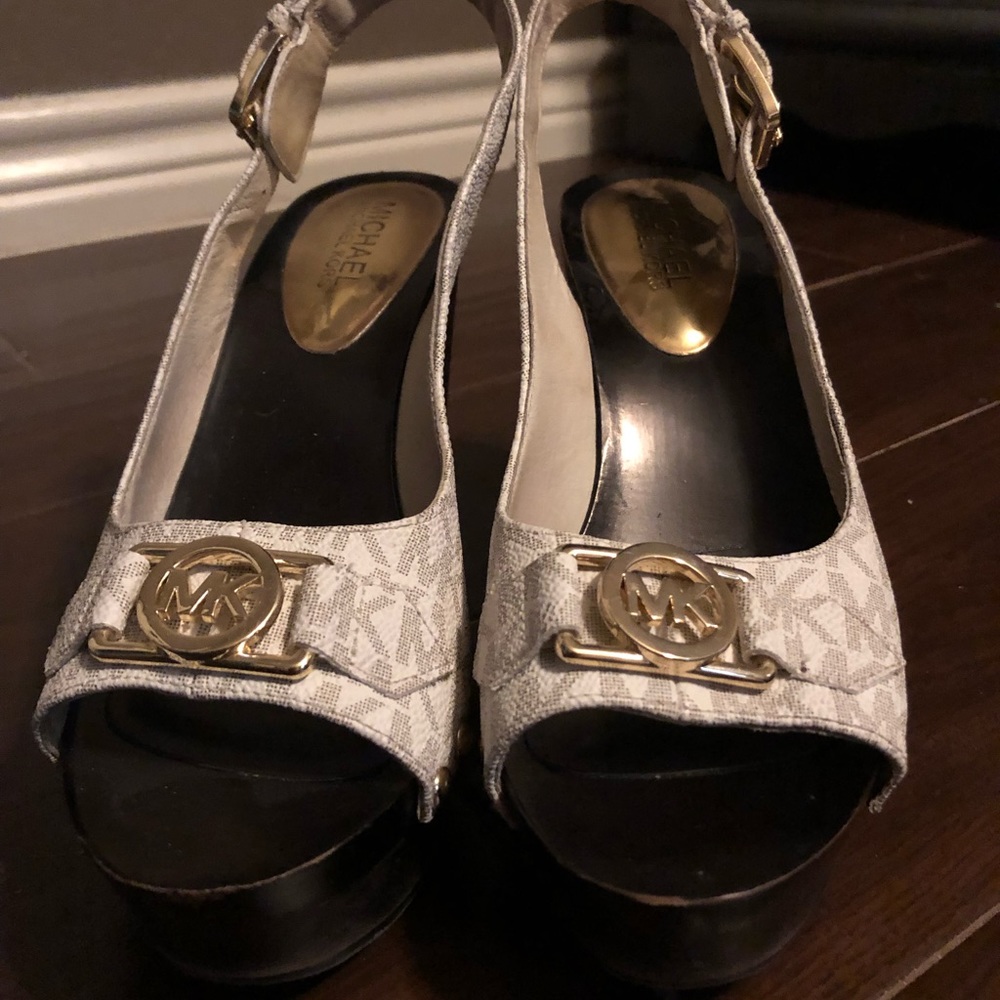 Michael by Michael Kors Signature Slingback Wedges
